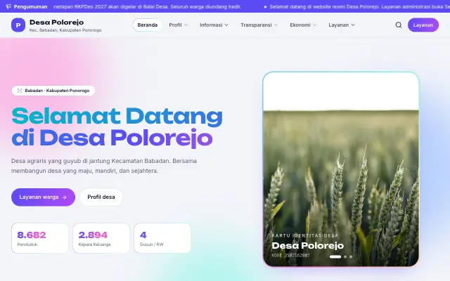 Tampilan tema Hologram