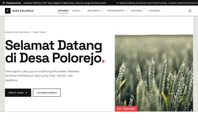 Tampilan tema Minimalis