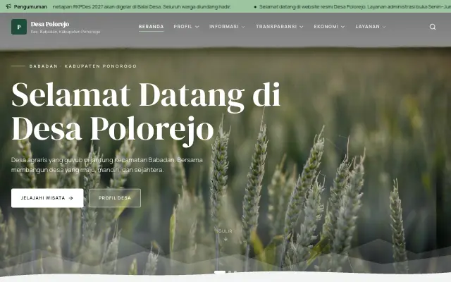Tampilan tema Pegunungan