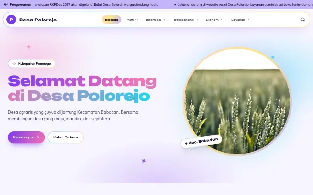 Tampilan tema Y2K Kilau